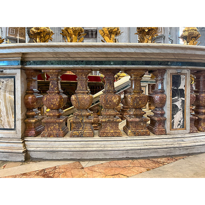 P0010 - Rome - St Peter's Basilica - Balustrade at the tomb of St Peter