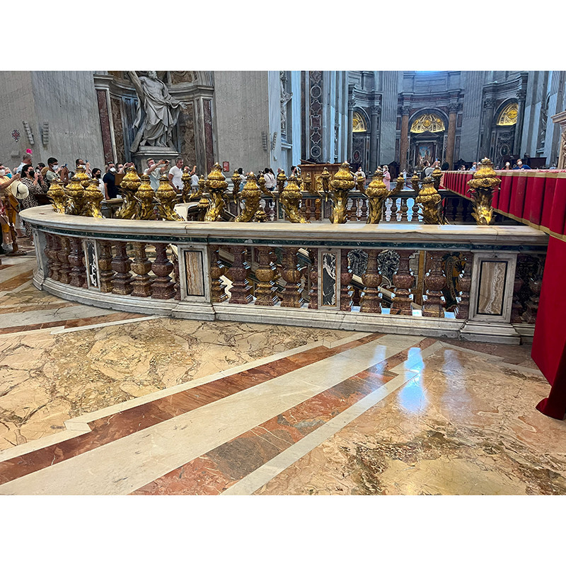 P0010 - Rome - St Peter's Basilica - Balustrade at the tomb of St Peter
