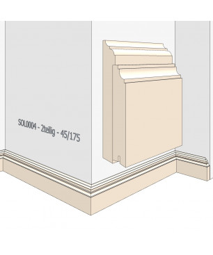 SL0004 - 2-piece high skirting board 175/45