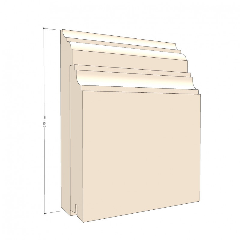 SL0004 - 2-piece high skirting board 175/45