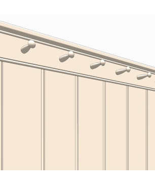 P0017 - High pinstripe panel with shaker peg rail