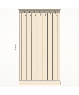 Hohes Nadelstreifpaneel mit Shaker Peg Rail