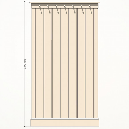 Hohes Nadelstreifpaneel mit Shaker Peg Rail