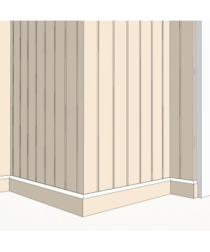 P0017 - High pinstripe panel with shaker peg rail