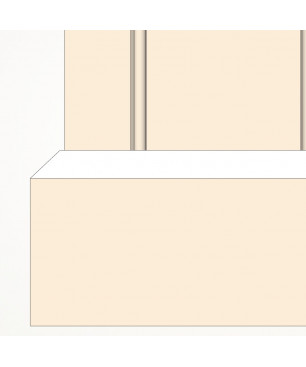 P0017 - High pinstripe panel with shaker peg rail